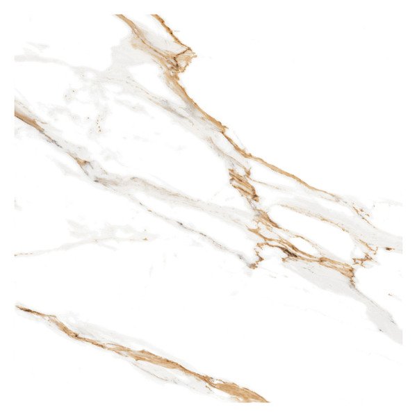 Porcelanato Marmorizado Polido Borda Reta Interno 71x71cm Max Calacata Oro Lux P71252 Artens - Image 2